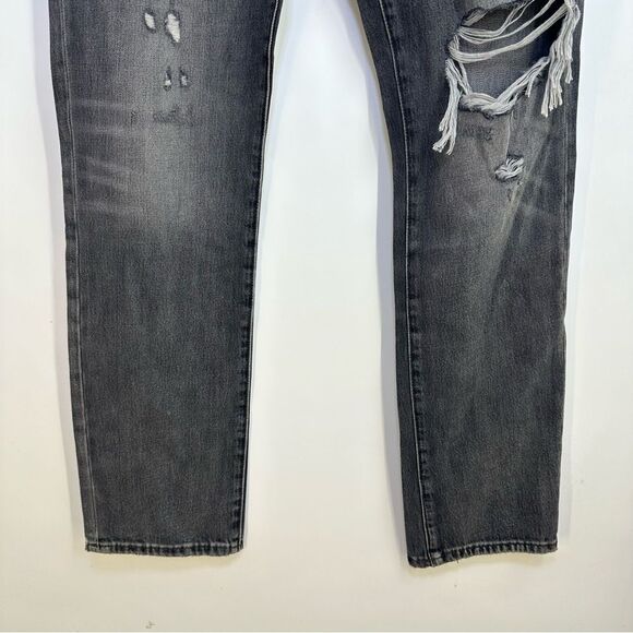 Lucky Brand 222 Taper  NWT Mens' Size 32X32 Distrssed Gray Mens' Stretch Jeans - Picture 3 of 12